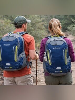 Outdoor Product Morph 26 Backpack Blue Gray Neon Hiking Travel School Bag